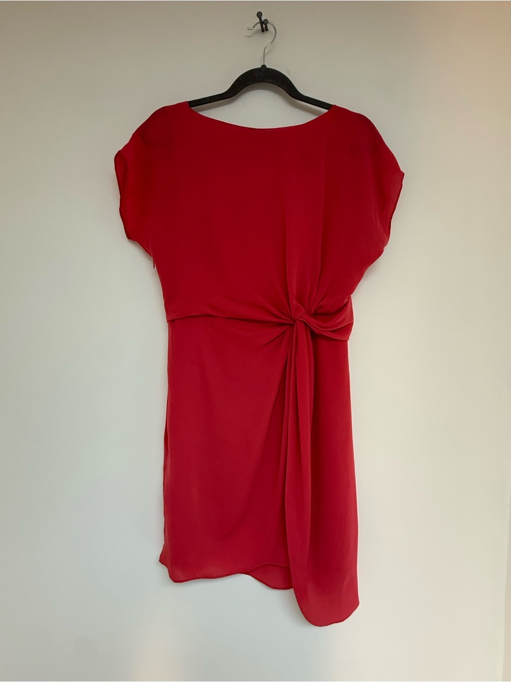 Halston Heritage Pink Knot-Detail Mini Dress